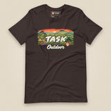 Hampshire Sunset Front Print Unisex T-Shirt in Brown, front view