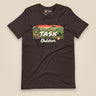 Hampshire Sunset Front Print Unisex T-Shirt in Brown, front view