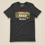 Hampshire Sunset Front Print Unisex T-Shirt in Dark Grey Heather, front view