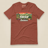 Hampshire Sunset Front Print Unisex T-Shirt in Heather Clay, front view
