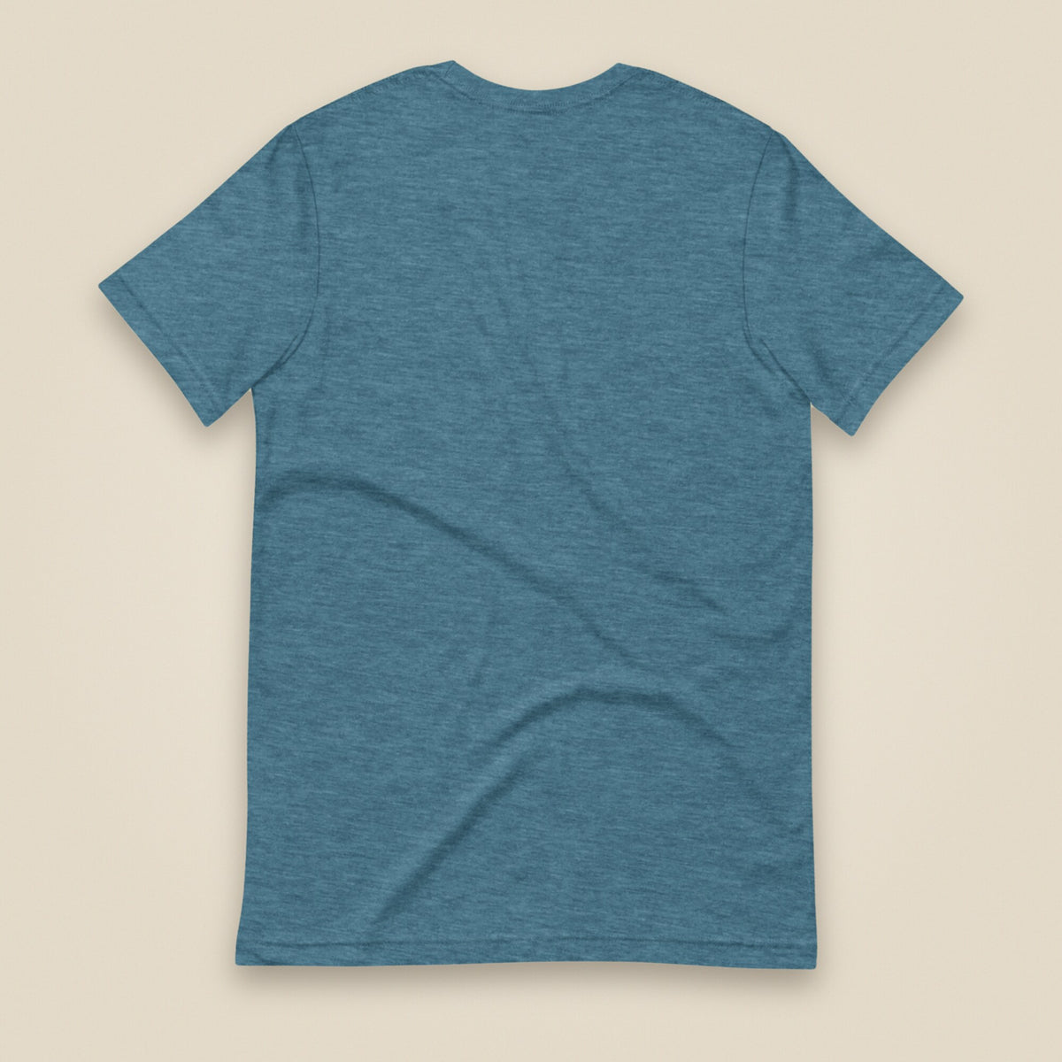 Hampshire Sunset Front Print Unisex T-Shirt in Heather Deep Teal, back view