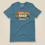 Hampshire Sunset Front Print Unisex T-Shirt in Heather Deep Teal, front view