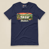 Hampshire Sunset Front Print Unisex T-Shirt in Navy, front view