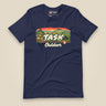 Hampshire Sunset Front Print Unisex T-Shirt in Navy, front view