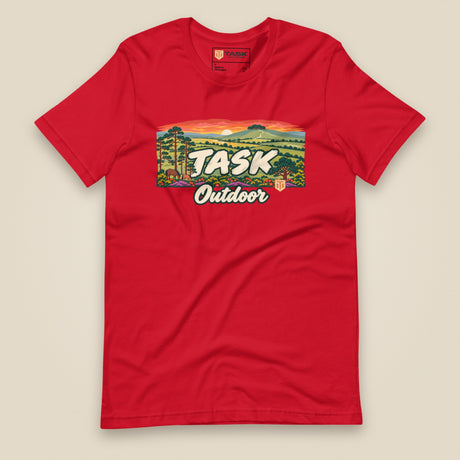 Hampshire Sunset Front Print Unisex T-Shirt in Red, front view
