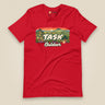 Hampshire Sunset Front Print Unisex T-Shirt in Red, front view