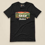 Hampshire Sunset Front Print Unisex T-Shirt in Vintage Black, front view