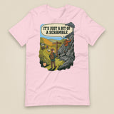 It's Just a Bit of a Scramble Unisex T-Shirt in Soft Pink, front view