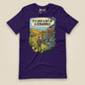 It's Just a Bit of a Scramble Unisex T-Shirt in Team Purple, front view