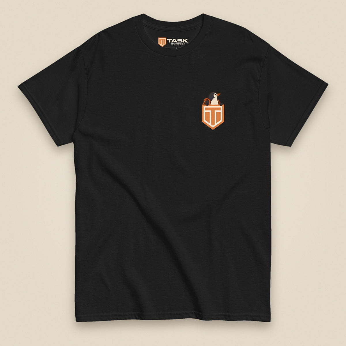 Leaving The Group Double Sided T-Shirt in Black, front view
