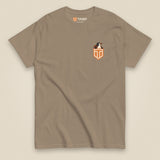 Leaving The Group Double Sided T-Shirt in Brown Savana, front view