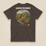 Leaving The Group Double Sided T-Shirt in Dark Chocolate, back view
