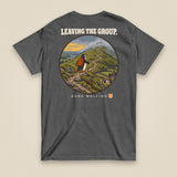 Leaving The Group Double Sided T-Shirt in Dark Heather, back view