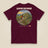 Leaving The Group Double Sided T-Shirt in Maroon, back view