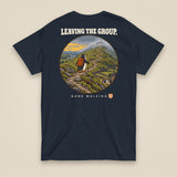 Leaving The Group Double Sided T-Shirt in Navy, back view