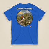 Leaving The Group Double Sided T-Shirt in Royal, back view