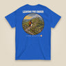 Leaving The Group Double Sided T-Shirt in Royal, back view