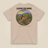 Leaving The Group Double Sided T-Shirt in Sand, back view