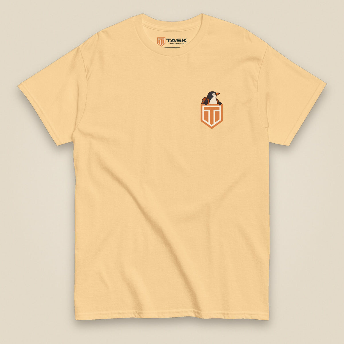 Leaving The Group Double Sided T-Shirt in Yellow Haze, front view