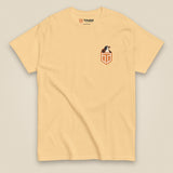 Leaving The Group Double Sided T-Shirt in Yellow Haze, front view