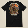 Mind The Old Sweat Men's T-Shirt in Black, laid flat, back view