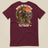 Mind The Old Sweat Men's T-Shirt in Maroon, laid flat, back view