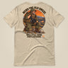 Mind The Old Sweat Men's T-Shirt in Sand, laid flat, back view