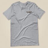 Mind The Old Sweat Men's T-Shirt in Sport Grey, laid flat, front view