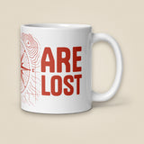 Not All Who Wander White Glossy Ceramic Mug in 11 oz, handle on right