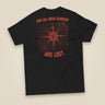 Not All Who Wander Double Sided Unisex T-Shirt in Black, back view