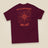 Not All Who Wander Double Sided Unisex T-Shirt in Maroon, back view