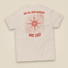 Not All Who Wander Double Sided Unisex T-Shirt in Natural, back view
