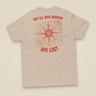 Not All Who Wander Double Sided Unisex T-Shirt in Sand, back view