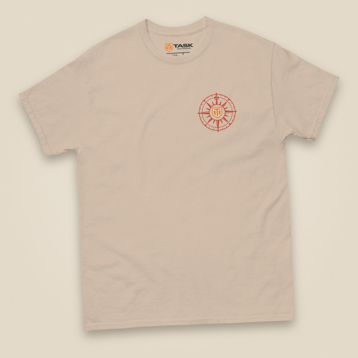 Not All Who Wander Double Sided Unisex T-Shirt in Sand, front view