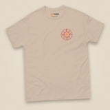 Not All Who Wander Double Sided Unisex T-Shirt in Sand, front view