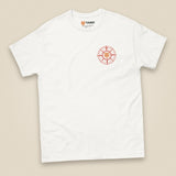 Not All Who Wander Double Sided Unisex T-Shirt in White, front view