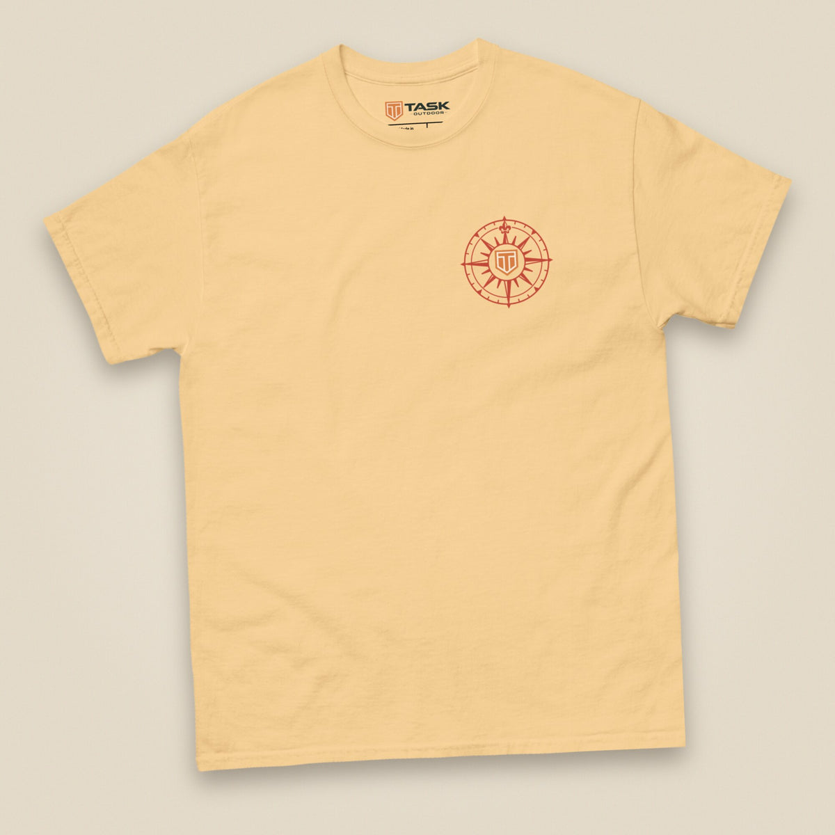 Not All Who Wander Double Sided Unisex T-Shirt in Yellow Haze, front view