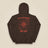 Not All Who Wander Heavy Blend Back Print Hoodie in Dark Chocolate, back view