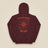 Not All Who Wander Heavy Blend Back Print Hoodie in Maroon, back view