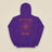 Not All Who Wander Heavy Blend Back Print Hoodie in Purple, back view