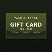 Task Outdoor gift card, olive design with mountain motif, values £10 to £500