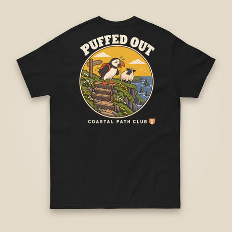 Puffed Out Double Sided T-Shirt in Black, back view