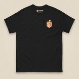 Puffed Out Double Sided T-Shirt in Black, front view