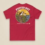Puffed Out Double Sided T-Shirt in Cardinal, back view
