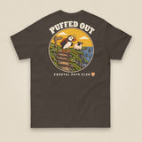 Puffed Out Double Sided T-Shirt in Dark Chocolate, back view