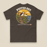 Puffed Out Double Sided T-Shirt in Dark Chocolate, back view