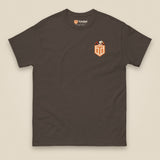Puffed Out Double Sided T-Shirt in Dark Chocolate, front view