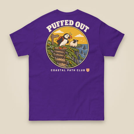 Puffed Out Double Sided T-Shirt in Purple, back view