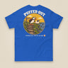 Puffed Out Double Sided T-Shirt in Royal, back view