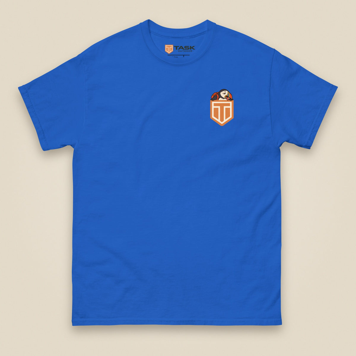 Puffed Out Double Sided T-Shirt in Royal, front view